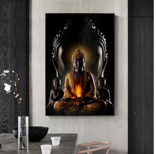 God Buddha Wall Art Canvas  Modern Buddha Canvas Art Paintings On The Wall Canvas Pictures Buddhism Posters Wall Decor