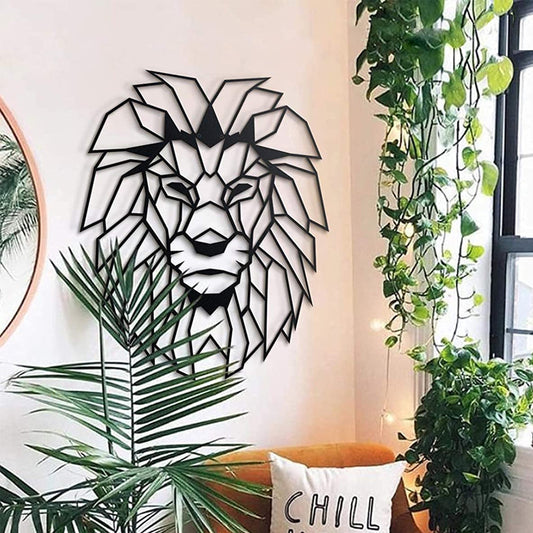 Lion Head Metal Wall Art Decoration